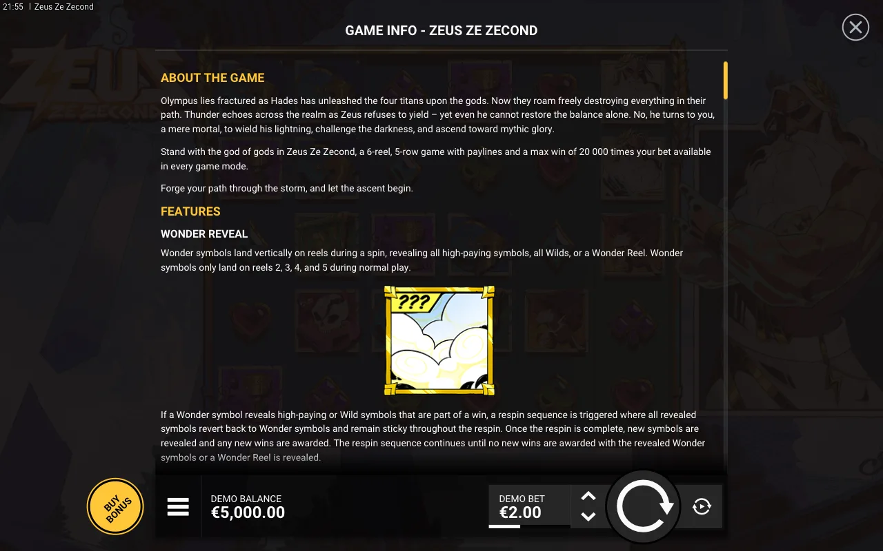 Game rules, page 1 — Zeus Ze Zecond