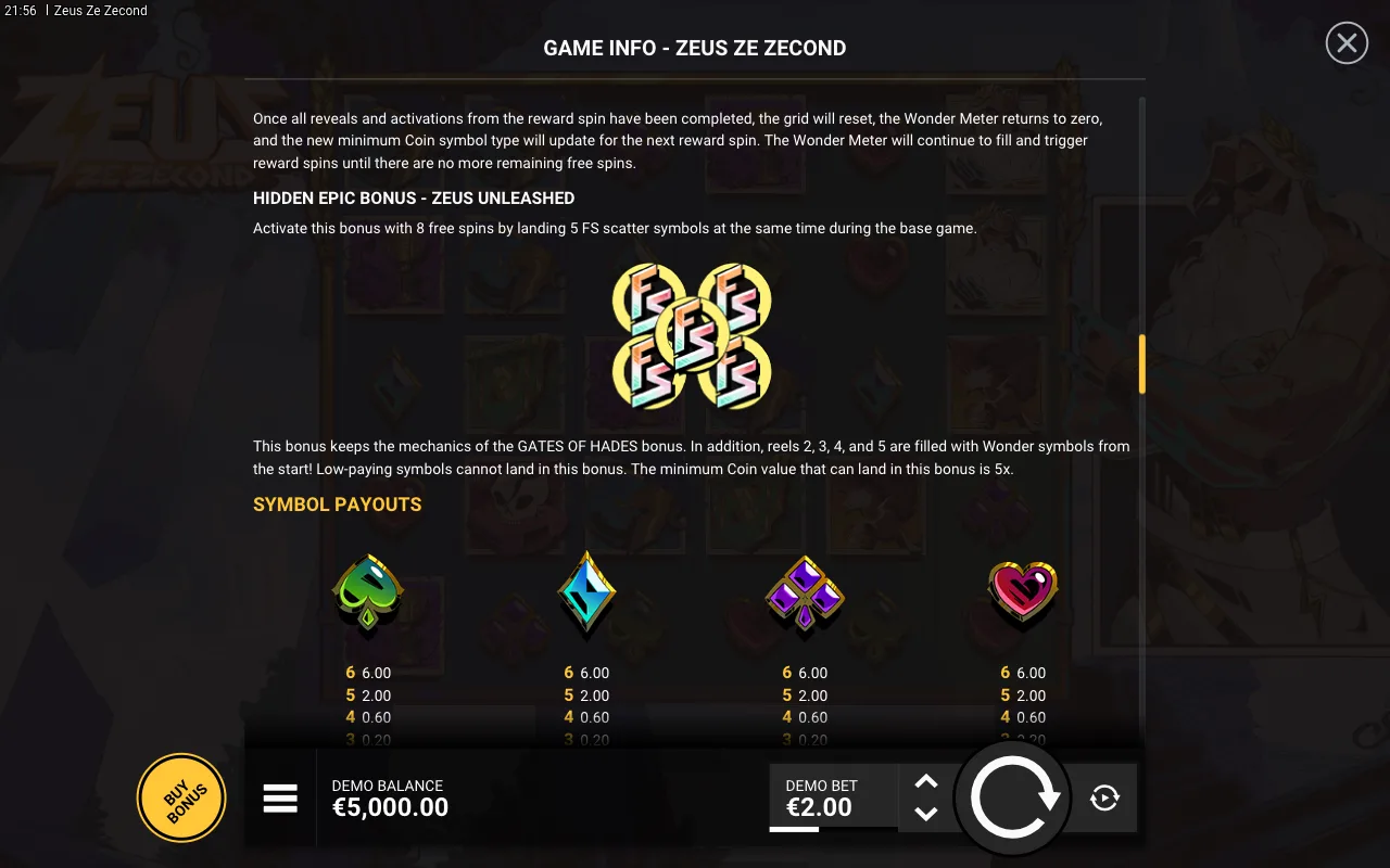 Game rules, page 5 — Zeus Ze Zecond
