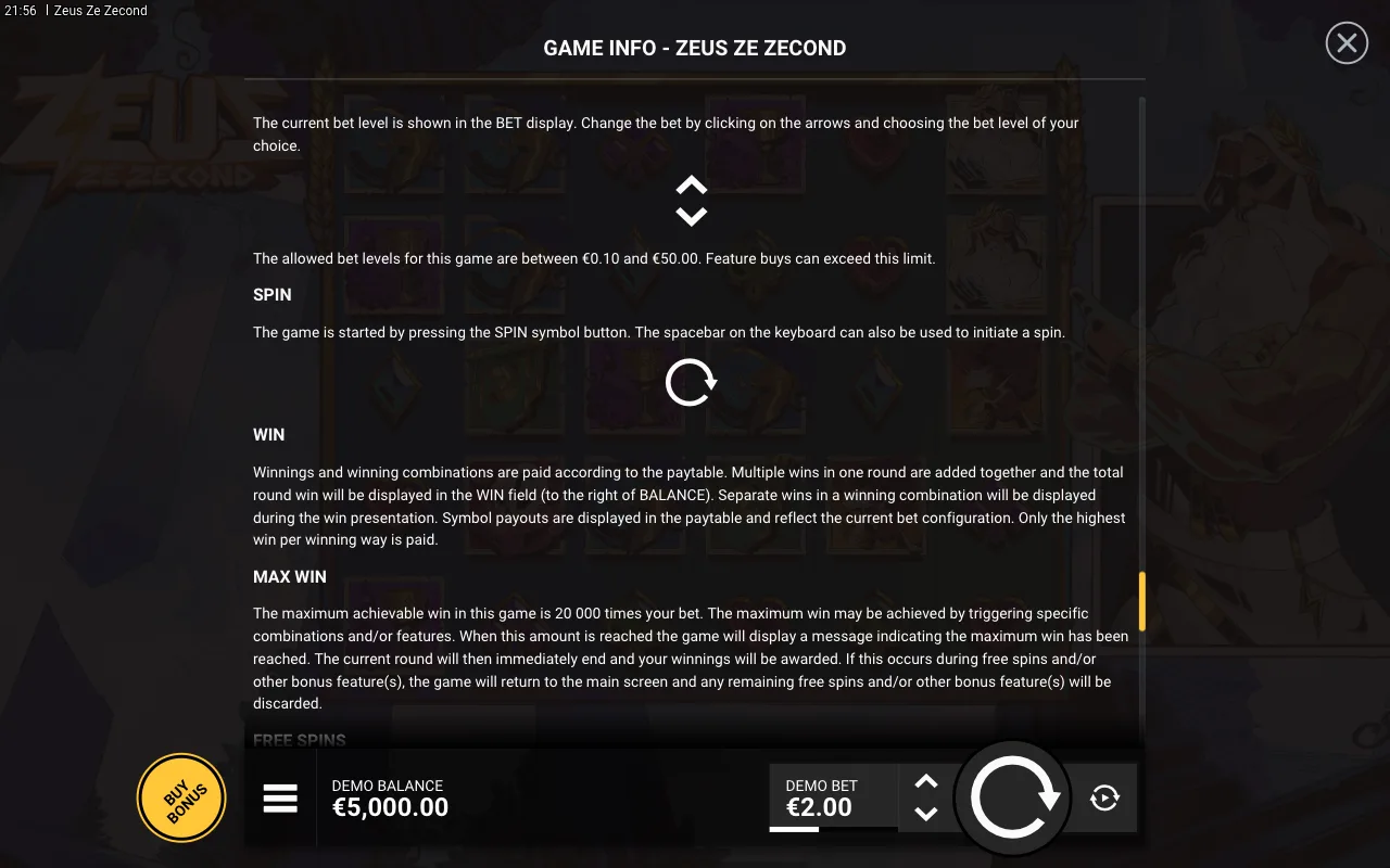 Spin — Zeus Ze Zecond
