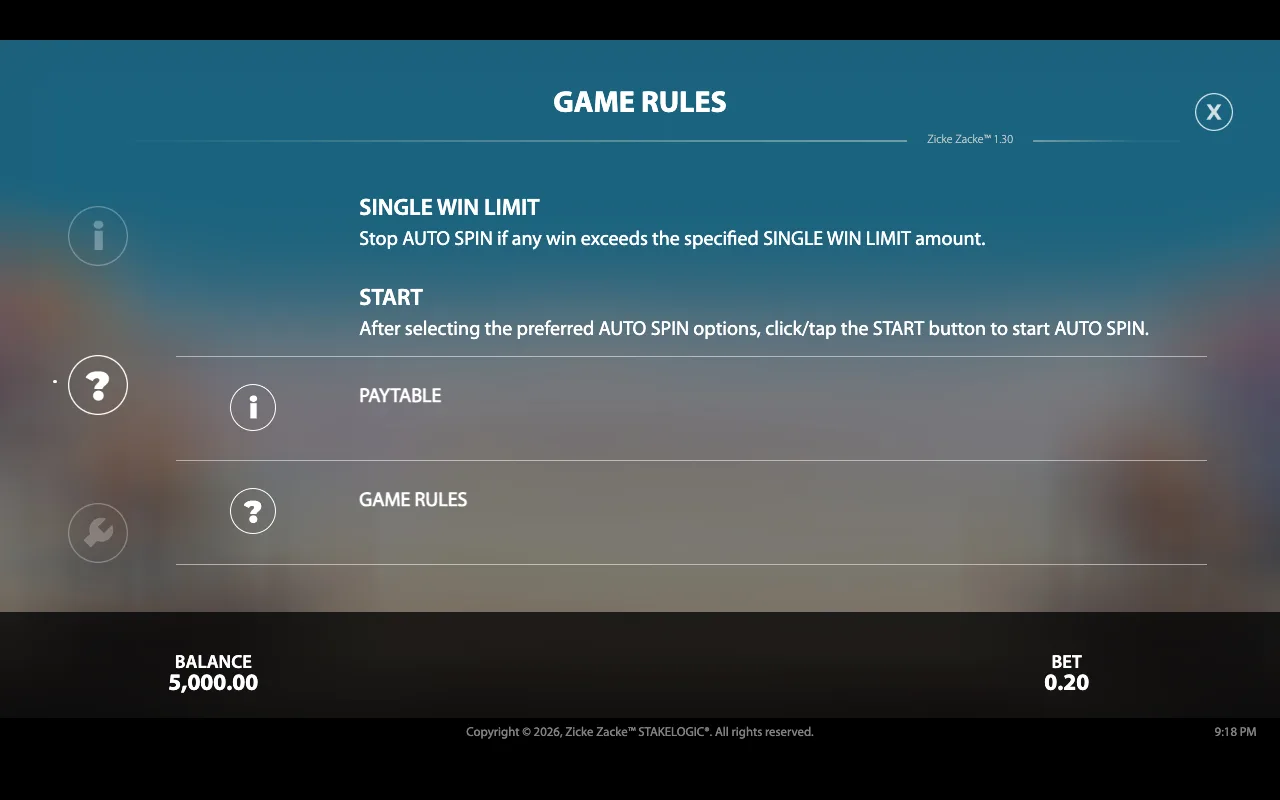 Game rules, page 7 — Zicke Zacke