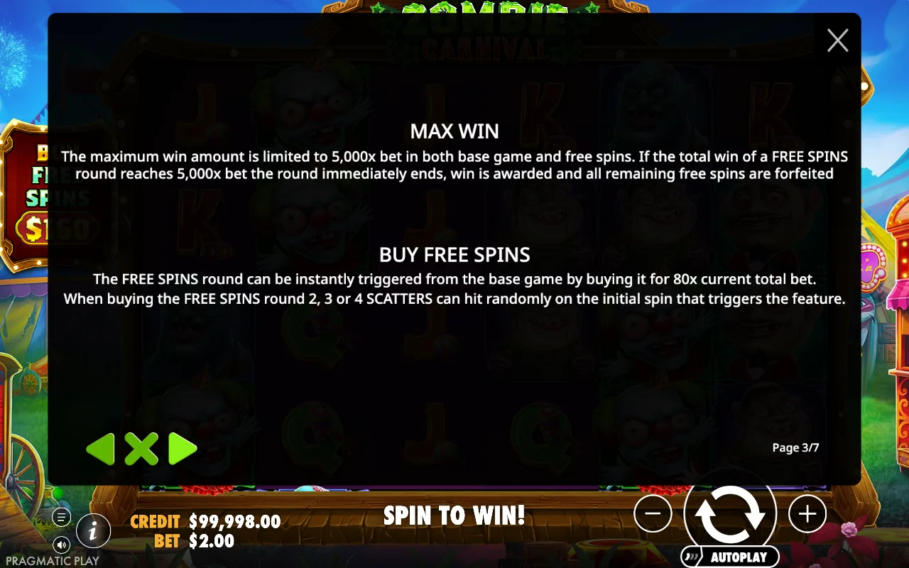 Max win — Zombie Carnival