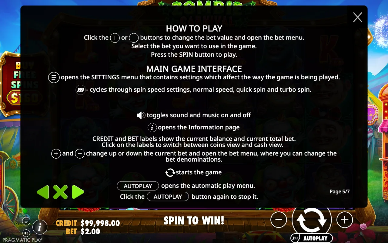 How to play — Zombie Carnival