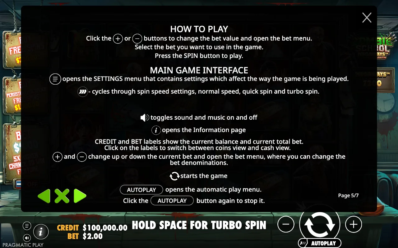 How to play — Zombie School Megaways